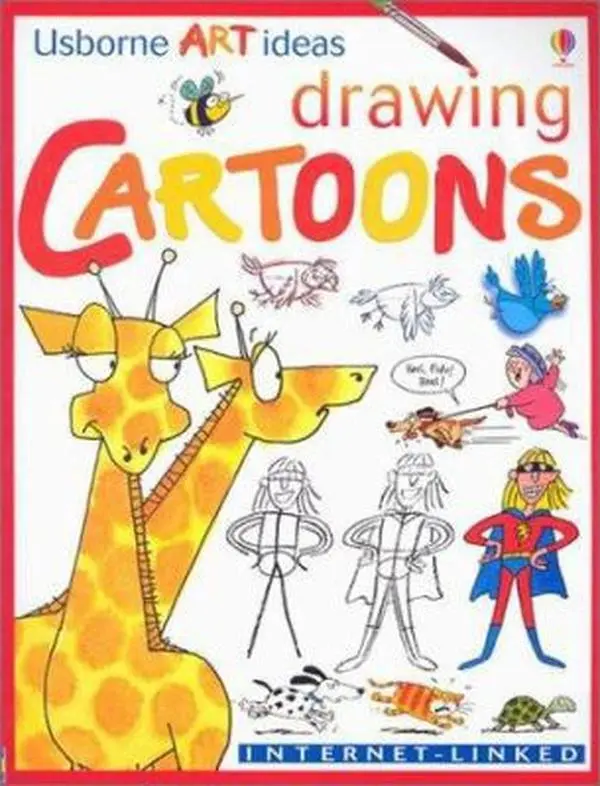 USED Book - Drawing Cartoons: Internet-Linked (Usborne Art Ideas) by Anna Milbourne (Paperback) - english