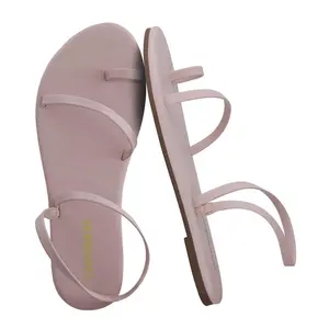 CUSHIONAIRE CHAI Women’s Strappy Sandals – Flat Sandals for Women, Comfortable Beach Sandals, Summer Slip-On Shoes, Blush 7