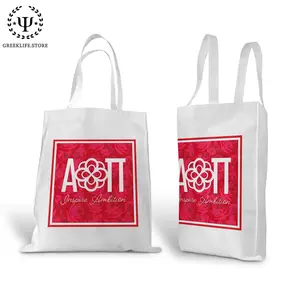 Alpha Omicron Pi Market Canvas Tote Bag