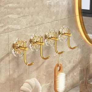 4 Pack Self-Adhesive Wall Hooks, Damage-Free Hanging, Multi-Purpose Storage Solution, Durable Plastic Hangers