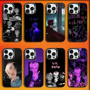 Rapper Singer L-Lil Peep Phone Case For iPhone17, 16,15,14,13,12,11,Mini,Pro,E,MAX Black Candy Matte Shockproof Cover