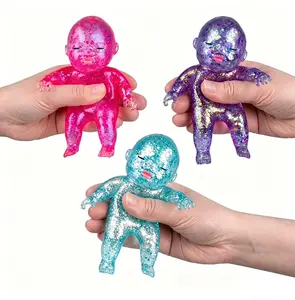 3pcs Jumbo Baby Sugar Swaps Squishy Toy - Slow-Rising Glitter Squeeze Stress Relief Toy, Soft Sensory Fidget Squishies for Kids, Collectible Plush Fidgets Squishies