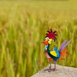 Multi-colored metal outdoor sculptures, multi-colored animal art garden ornaments, tabletop decorative sculptures, outdoor lawn decorative crafts, garden sculptures, garden decorative sculptures.