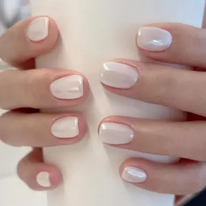 Short Square Fake Nail, 24pcs Solid Color Press on Nails for Women and Girls, Durable Elegant Press on Fake Nail Kit, Stick On Nails