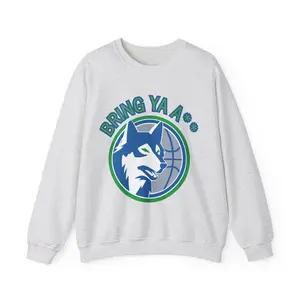 Anthony Edwards Bring Ya Ass Playoff Shirt Minnesota Timberwolves Wolves Basketball ANT 2024 NBA Playoff T Shirt Gift Present Birthday Casual Classic Cotton Crewneck