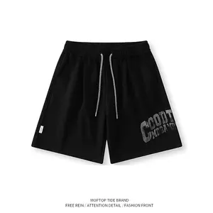 Men Graphic Shorts Streetwear Vintage Print Sweat Shorts Baggy Summer Casual Shorts Loose Fit Hip Hop Bottoms for Men and Women