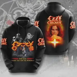 Vintage Ozzy Osbourne Band 3D Print Hoodie Men Women Fashion Casual Hoodies AOP All Over Print 3d Hoodie