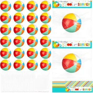 Denylo pro 24 Sets End of School Year Gifts Mini Beach Stress Blue Balls Graduation Bulk Gifts with School Summer Cards Mini Bags for Graduation Party Favors Summer Water Games