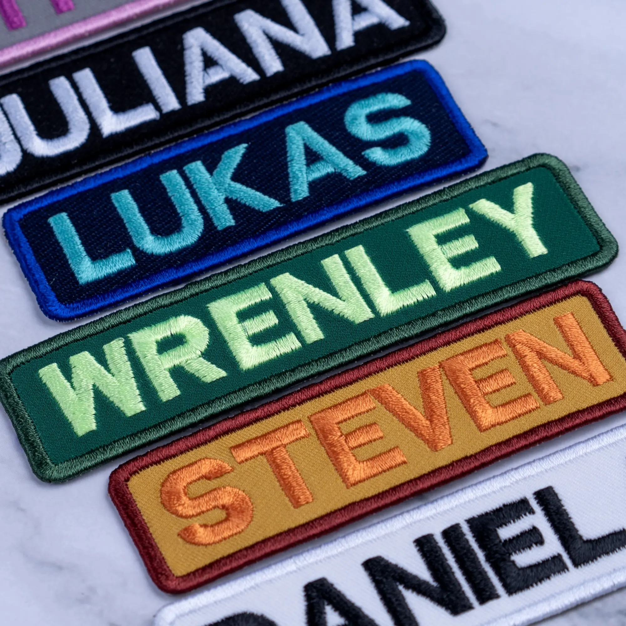 Custom Embroidered Name Patch – Personalized Text Patches | Team Patches Iron-On, Sew-On, Hook & Loop | For Jackets, Hats, Uniforms, Bags
