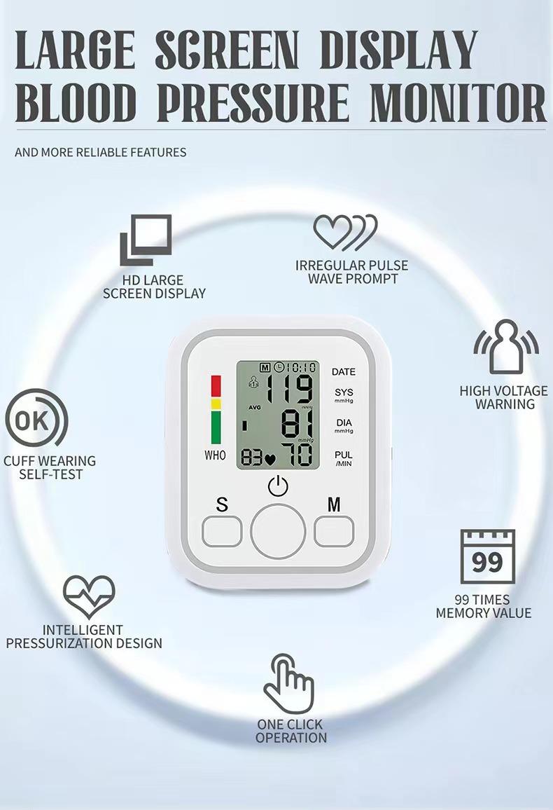 Blood Pressure Monitor, Upper Arm BP Machine for Home using, Adjustable Cuff,  Monitoring Accuracy, One-Button Operation, Dual User Mode, Posture Detection & Irregular Heartbeat Alert,Blood pressure wrist monitor body care