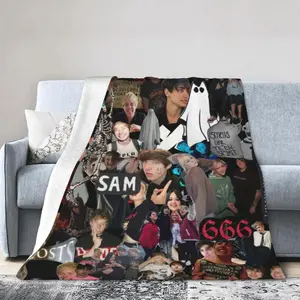 Sam and Colby Blanket Ultra Soft Flannel Throw Blanket Lightweight Cozy Warm Throw Blankets for Couch Bed Sofa Room Decor Gifts All Season
