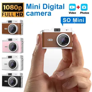Vintage Mini Beginner Digital Camera with 0.96-Inch IPS Screen and LED Fill Light, Perfect for Daily Use, Travel, Video Blogging, Photography Enthusiasts