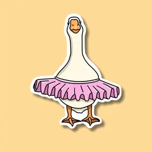Ballet Goose Sticker, Aesthetic Sticker for book laptop phone kindle