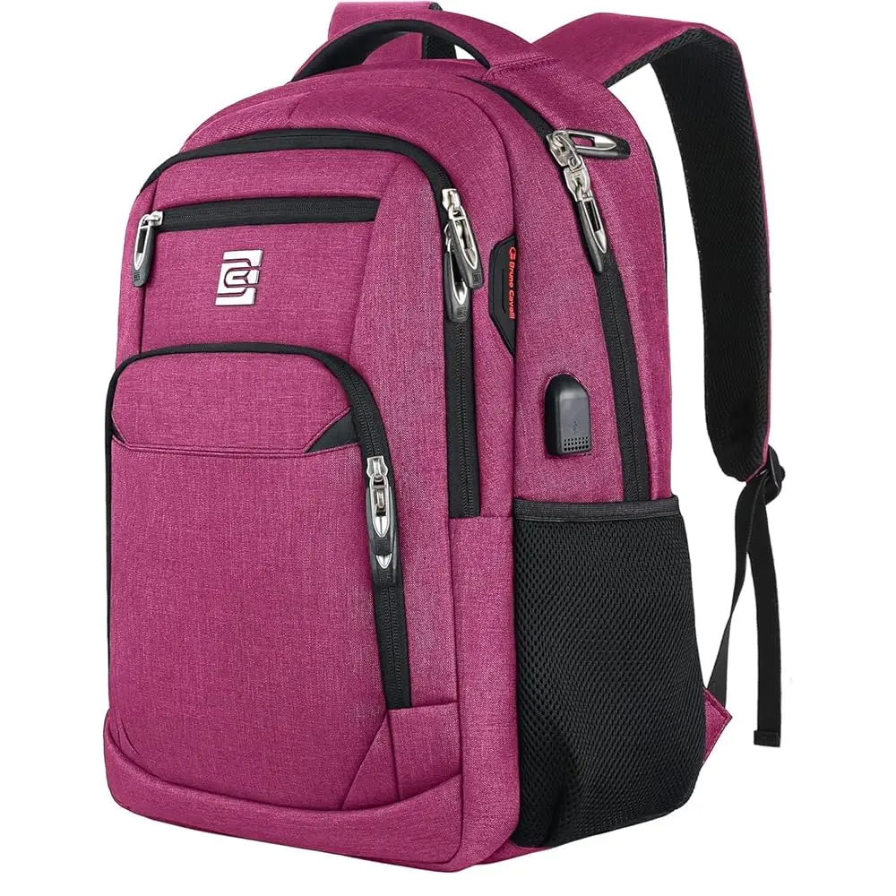 Bruno Cavalli Travel Backpack 17.3Inch, Laptop Backpack 15.6Inch #8689 with USB Charging Port Water-Resistant Business Backpack,  Weekend summerwins,campingessentials,campinggear,vacationoutfits,beachoutfits