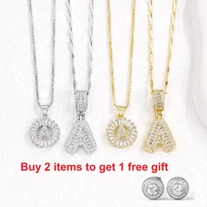 2 Pack Initial Necklaces Letter Pendant Necklaces 14K Gold Plated Alphabet Necklaces with Adjustable 17''-19'' Chain for Women for Parties /  holiday /Christmas/Birthdays / Valentine/ birthday / Mother's Day gift. Adjustable Length outdoorfun