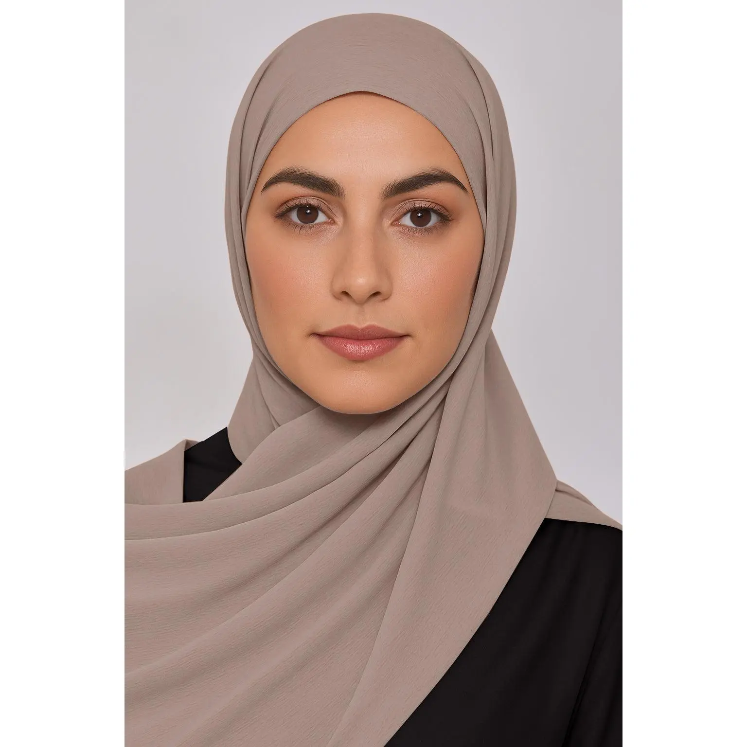 Crinkle Chiffon Hijab - Wood