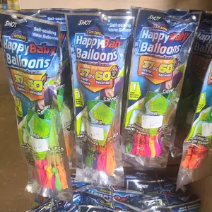 37 Colored Water Balloons, Fill and Tie in 60 seconds, Ships from NC, $2/bag