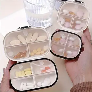Portable Pill Storage Box, 7-Grid Pill Organizer, Supplement Organizer, Ideal for Travel, Office, School, Home, Healthcare Essentials, 1 Count