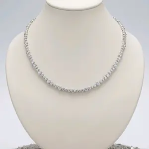 Mosonite Bezel Pendant - Elegant Necklace with Sparkling Stones, Perfect for Special Occasions