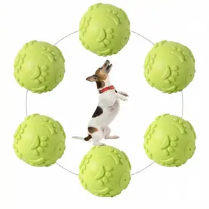 Pet toy ball,Wiggle Ball Stress Relief for Pets Rubber Squeaky Bouncing Ball Interactive Fetch Toy for Dogs and Cats Fun Engaging Water Play Durable Chew