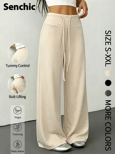New European and American Style Casual Daily Sports Loose Fit Air Layer Fashion Long Pants, Versatile Trendy Drop Hem Trousers