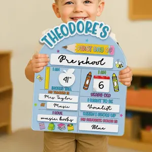 Personalized First And Last Day School Sign, Back to School Acrylic Sign, Kindergarten 1st Day of School Sign, First Day School School Board School Sign