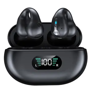 Clip-On Wireless Earbuds with LED Case – No Ear Pressure, Great for Sports & Calls