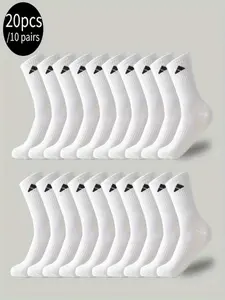 Men's Sports Socks 20 Pairs (10 Pairs), Thick Comfortable Athletic Running Socks, Fitness Running Socks, Outdoor Sport Socks, Moisture Wicking Breathable Fabric