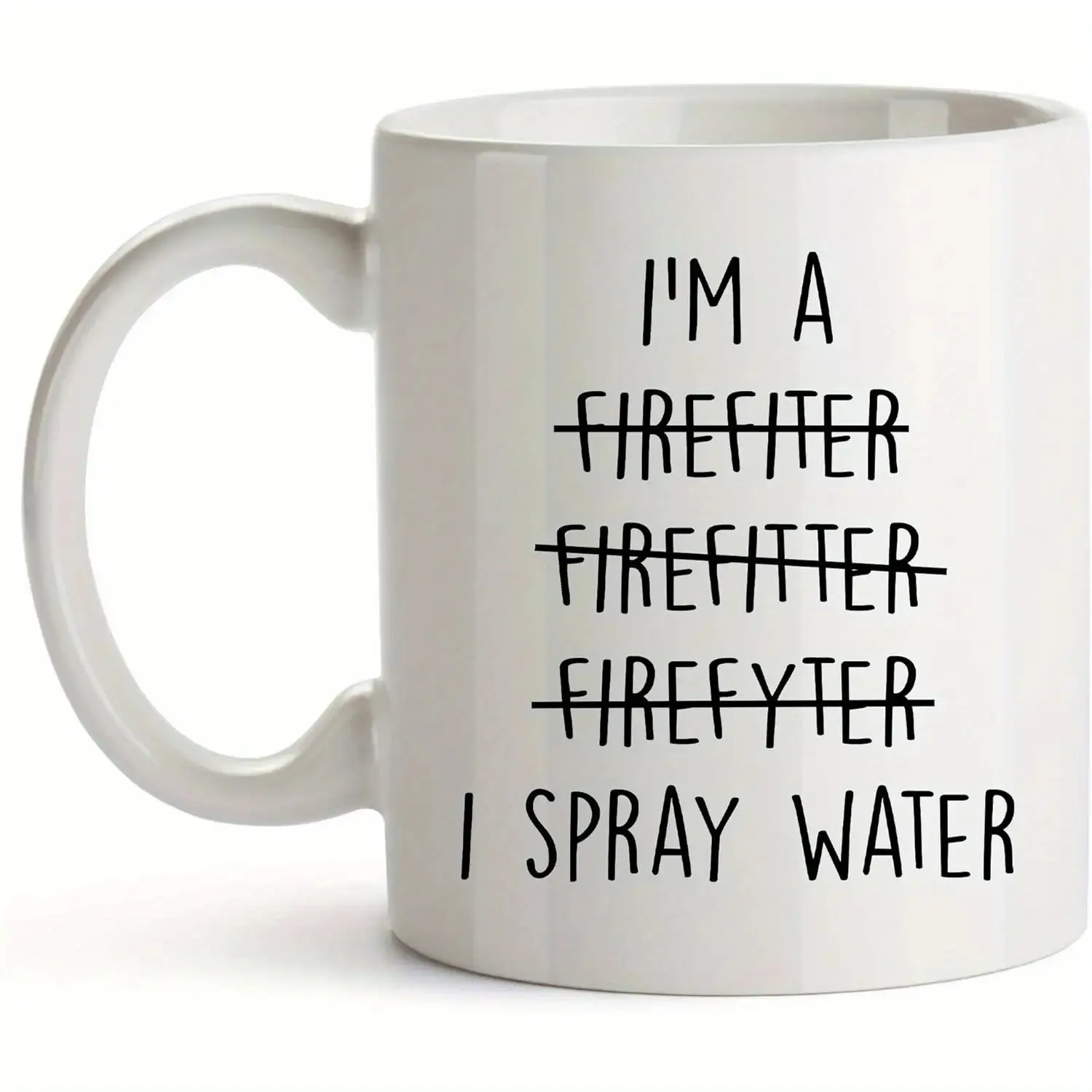1 Pc Firefighter Mug - 11 Oz, Funny Firefighter Gifts For Men & Women - White Coffee Cups - For Firefighter Graduation & Everyday Use - Perfect Gift for Firefighters & Coffee Lovers