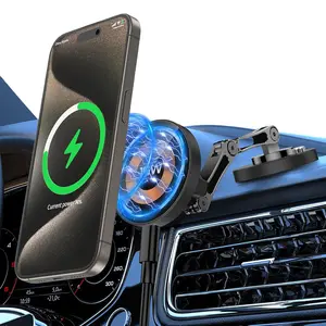 For Magsafe Car Mount Charger, 15W Wireless Magnetic Charger Car Holder, Dashboard Windshield Phone Holder Smartphone Stand, Universal Fits for iPhone 17 16 15 14 Pro Max Plus,for Samsung Galaxy S24 S23 S22 S21 S20 S10+ S9+ Note 9 Smartphone Accessories