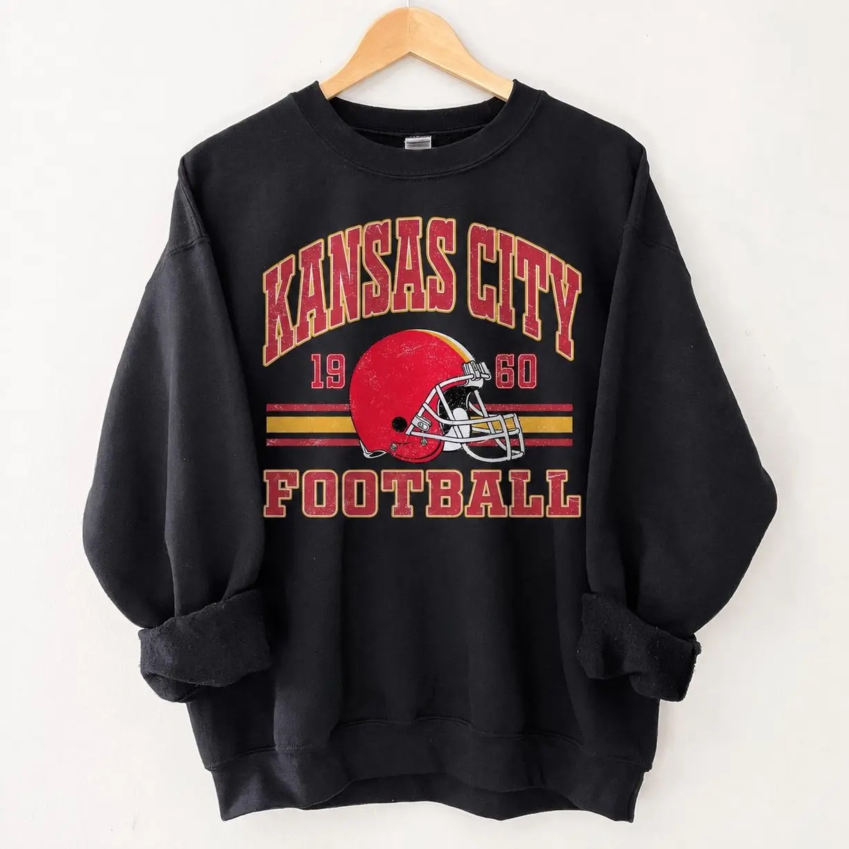 Kansas City Football Vintage Sweatshirt T-Shirt, Kansas City Football Crewneck, Football Sweatshirt, Kansas City Fan Gifts, #Cchief merch
