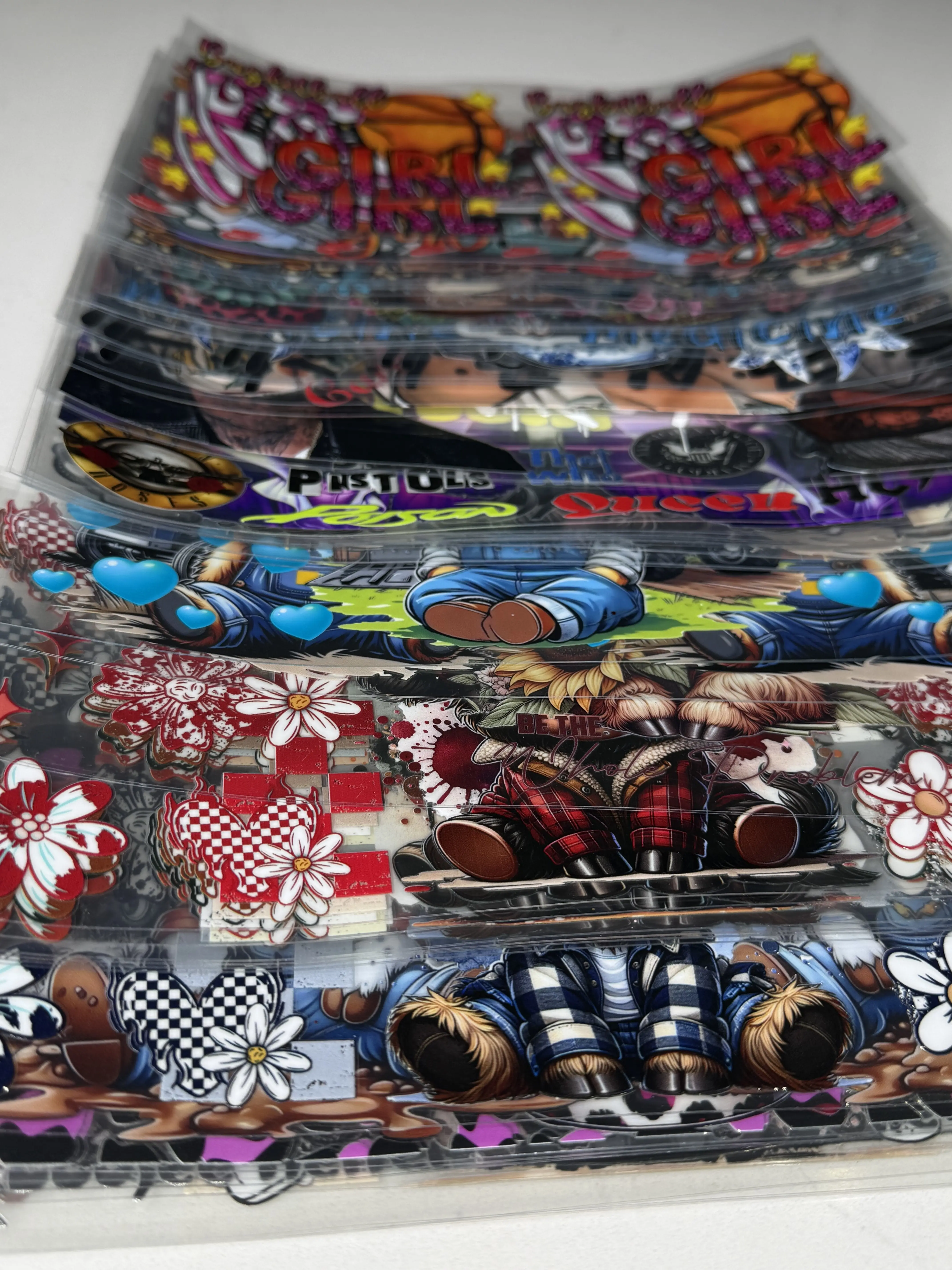UVDTF Cup Wraps - 50 Vinyl Sticker Self Adhesive Stickers UVDTF Cup Wraps - 50 Vinyl Sticker Self Adhesive Stickers