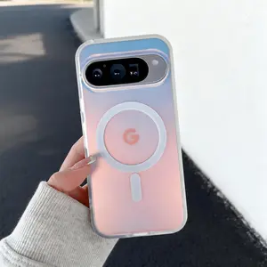 Case for Google Pixel 10 /9/8 Pro TPU Case Transparent Soft Protective Cover MagSafe Compatible, Shockproof, Gradient