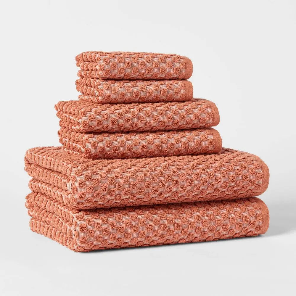 6pc Performance Plus Textured Dot Bath Towel Set 6pc Performance Plus Textured Dot Bath Towel Set