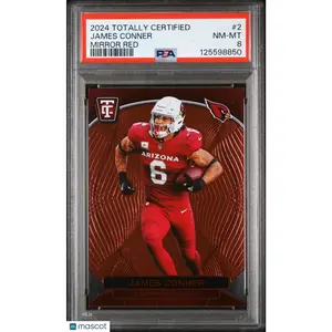 2024 Panini Totally Certified Mirror Red #2 James Conner - Cardinals PSA 8 /249