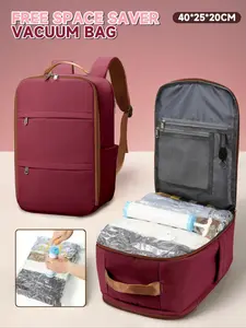 Ryanair Approved Carry-On Backpack (40x20x25cm) - Vacuum Compression Tech, Manual Pump, Water-Resistant for School/Outdoor (Unisex, Minimalist ) Back-to-school gifts