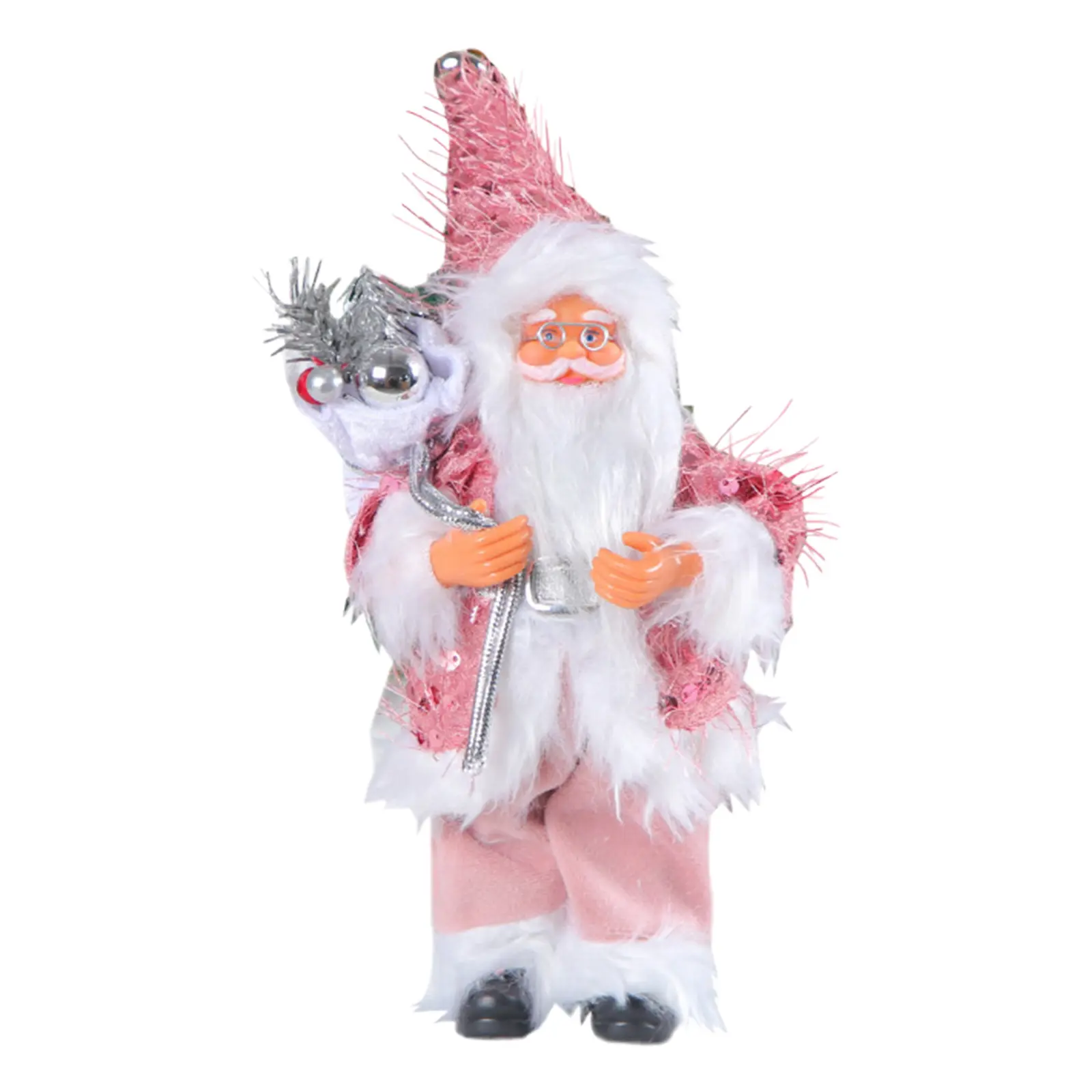 10 Inch Santa Claus Statue Standing Santa Claus Statue Miniature Series Hanging Santa Pendant for Christmas Tree, Mantel, Tabletop Centerpiece Gift Traditional