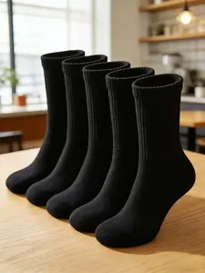 6 Pairs Unisex Crew Socks | Unisex Moisture-Wicking Breathable Crew Socks | All-Day Comfort