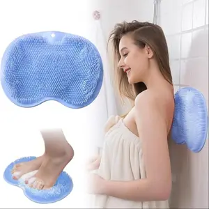 Non-Slip Shower Foot Massager with Exfoliating Pad, Improves Circulation and Cleans Feet, Bathroom Accessory, Whole Body Use