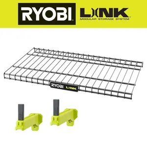 21 in. Wire Shelf with LINK 2-In-1 Shelving Bracket (2-Pack)