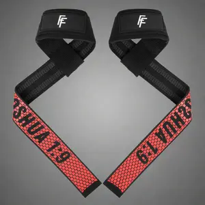 Fighting Faith Christain Weight Lifting Straps Joshua 1:9 Durable Material Reduces Hand Fatigue and Wrist Strain for Heavy Lifts