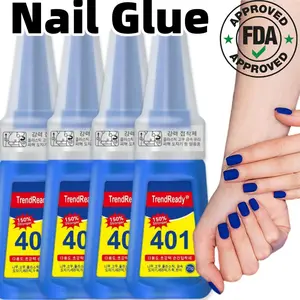 2026 Upgraded 4O1 Magic Nail Glue, 4/2PCS Super Strong & Waterproof, Long-Lasting 60+ Days, No Lamp Needed, Fast-Bonding for Press On Nails, Nail Art, Nail Supplies, Extra Hold, Large Capacity, One Bottle Is More Than Ten Bottles