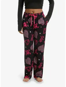 Rawr Pink & Black Pajama Pants, Gif For Girl
