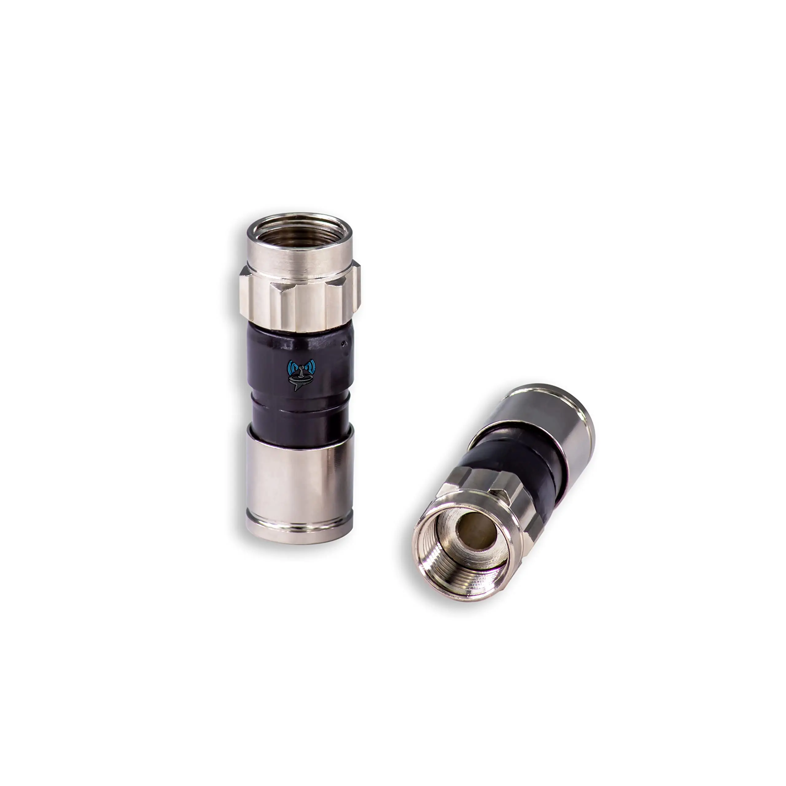 SatelliteSale Indoor/Outdoor Fittings Coaxial Connectors for RG-6 Coax Cables Pack of 10 Pcs