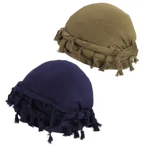 2pcs Men'S Headscarf, Lightweight Satin Headscarf with Tassels, Adjustable And Suitable, Hand-Washed Or Dry-Cleaned, Retro Style Additions, Casual Clothing, Fashionable And Easy Design, Soft Texture