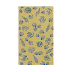 Slightly Subtle Coastal Ocean Inspired Sand Hand Towel, Nautical Decor for Beach Lovers, Sea Shell Design for Home, Bathroom and Kitchen Use, Perfect Gift for