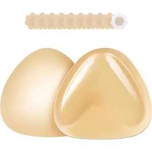 Double Sided Sticky Bra Inserts, Reusable Push Up Adhesive Pads with Padding for Bikini, Swimsuit, Sports Bra