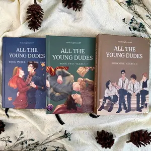 All The Young Dudes Hardcover Book Set | Dust Jacket Fantasy Collection | Aesthetic Book Decor | Collector Edition Inspired Novel Set