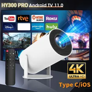 【DealsForYou】Smart Mini Projector HY300 PRO 200 ANSI | 180° Rotatable Auto Keystone 130" Screen | 4K Decoding Dual Band WiFi & BT 5.0 | Ideal Portable Home Theater & Valentine's Day Gift for Couples