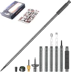 Multifunctional Trekking Pole – Collapsible Tactical Hiking Stick, Lightweight Aircraft Aluminum Walking Pole for Camping, Backpacking & Outdoor Use